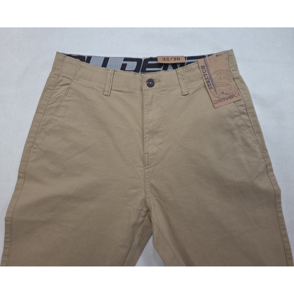 NEW Denali Chino Pants Mens32x30 Beige Stretch Casual Khaki Straight Fit Comfort